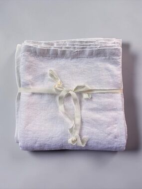 Quince Vintage Wash European Linen Bed Cover Ivory King/Cal King